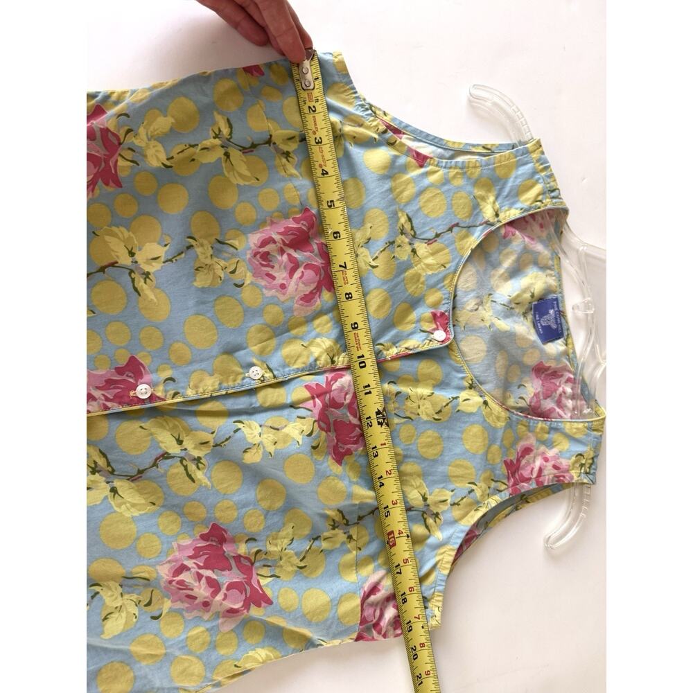 PINE CONE HILL Pajama Top Retro Roses Floral Print Cottage Farmhouse M - Picture 6 of 6